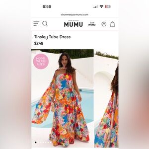 Show Me Your MuMu Tinsley Tube Dress - Multicolor Floral